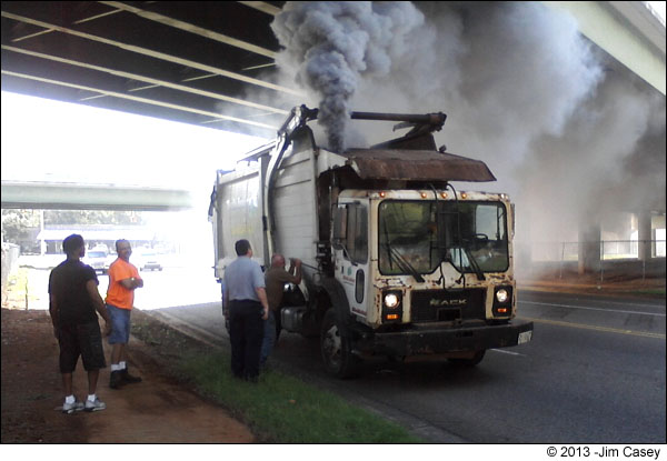Truck Smoking On Pulaski Pike
